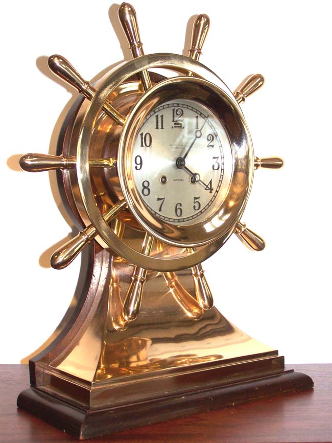 A Large Chelsea 'Mariner's' Model Ships Bell Clock made in 1927
